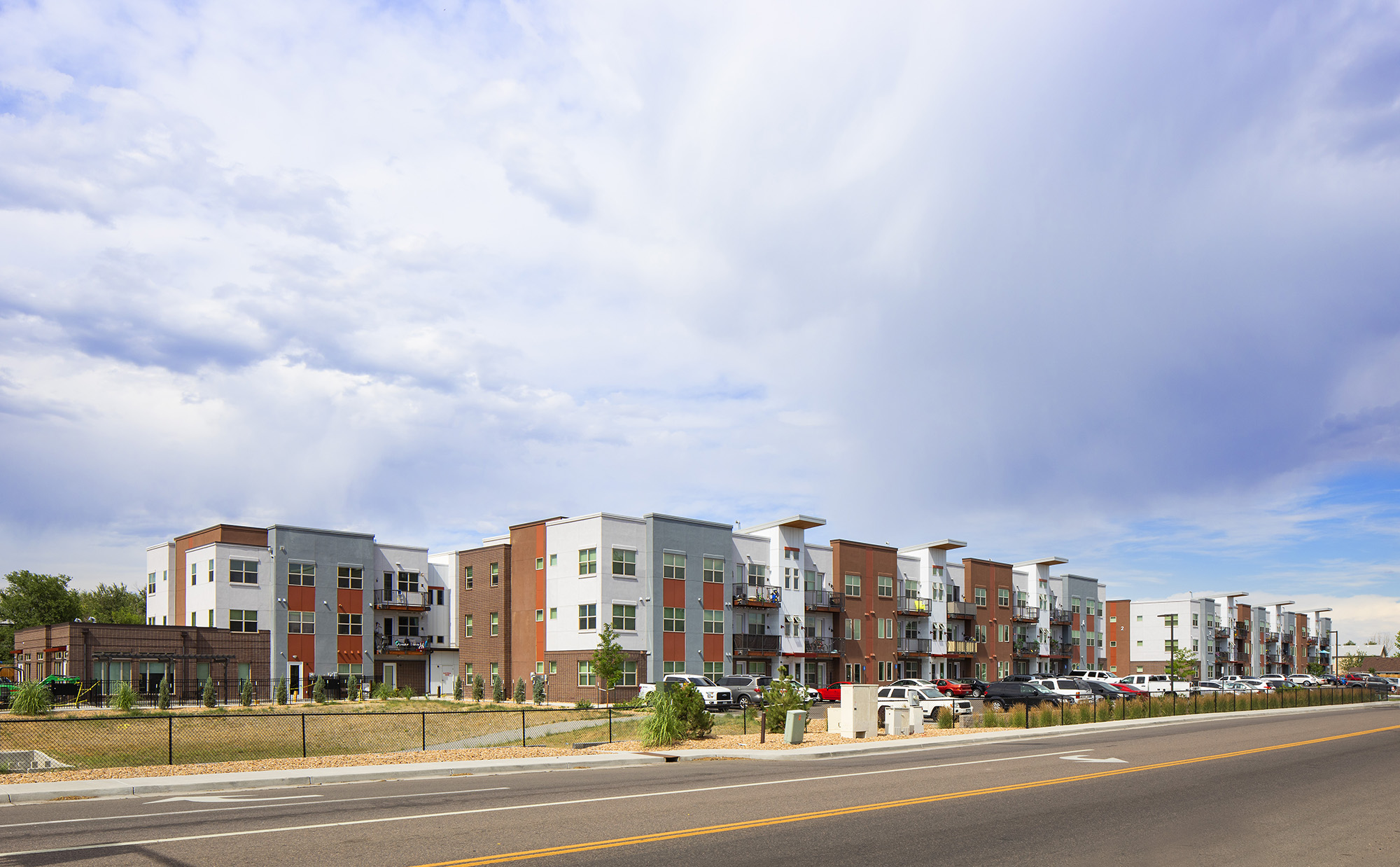 buildings and stormwater quality area at baker school community