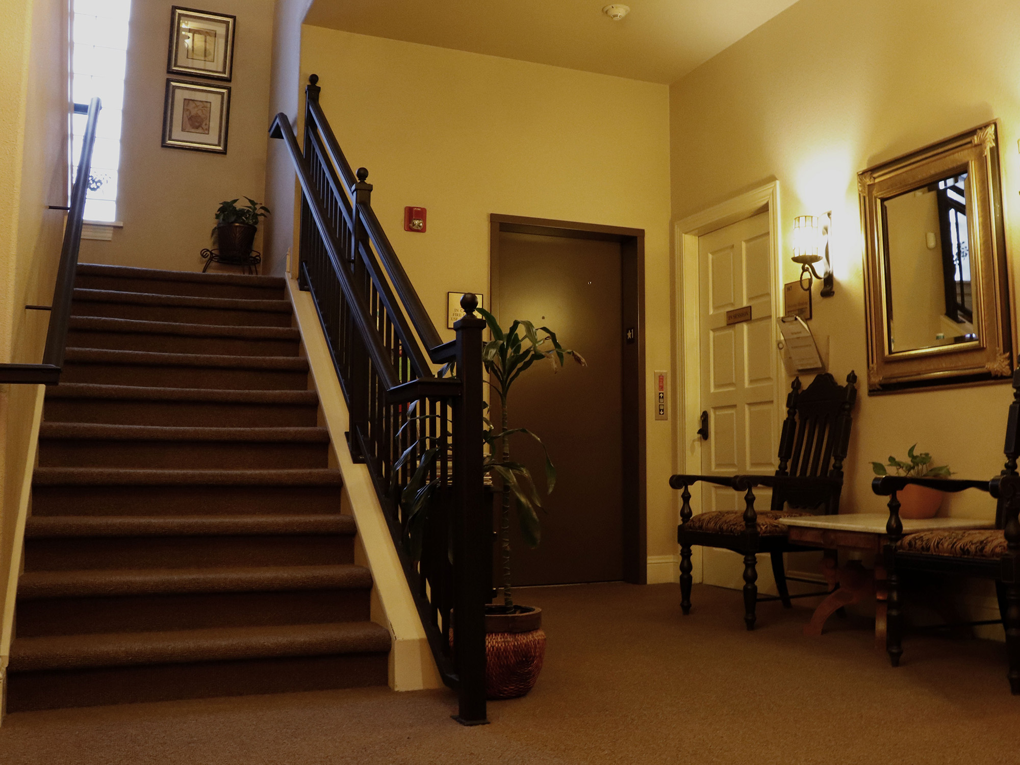 Interior stair in ConsulaTE HEALING CENTER