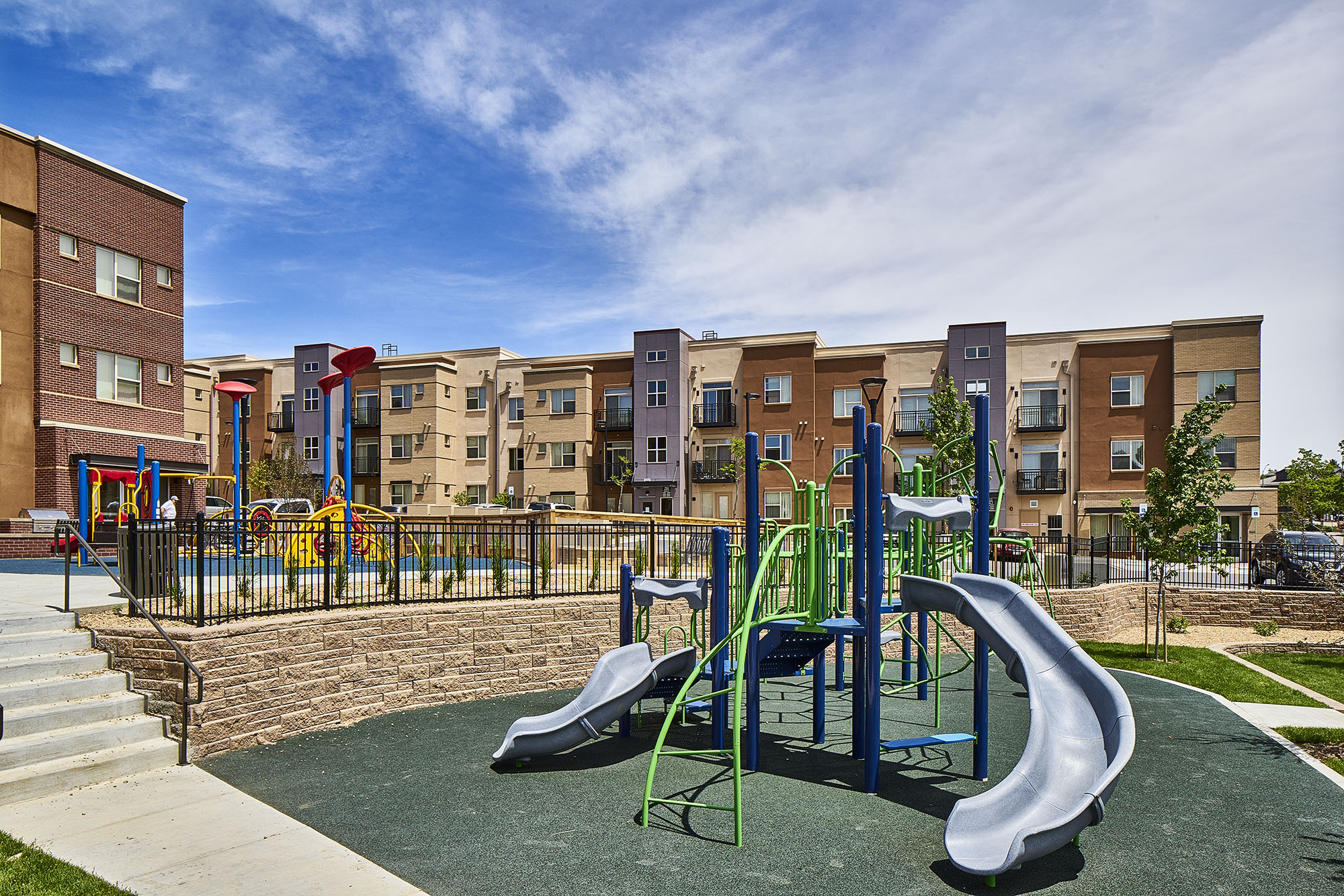 extensive playground area at crissman apartmetns