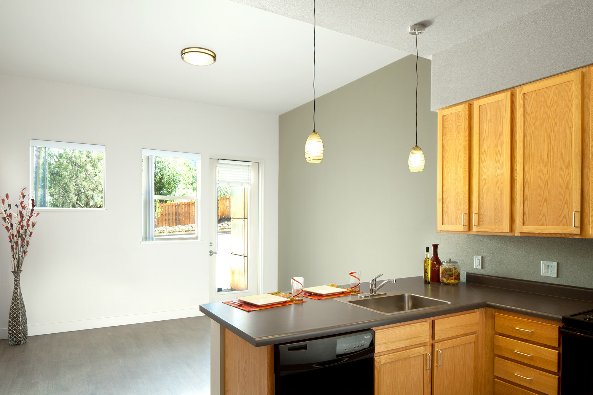 interior view of kitchen and breakfast nook at lumien durango