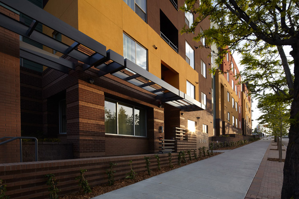 Exterior Canopy on building facade adjacent to sidewalk