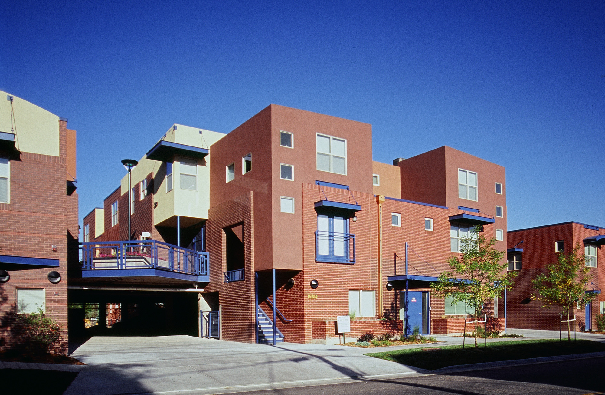 front view of macon and moline townhomes