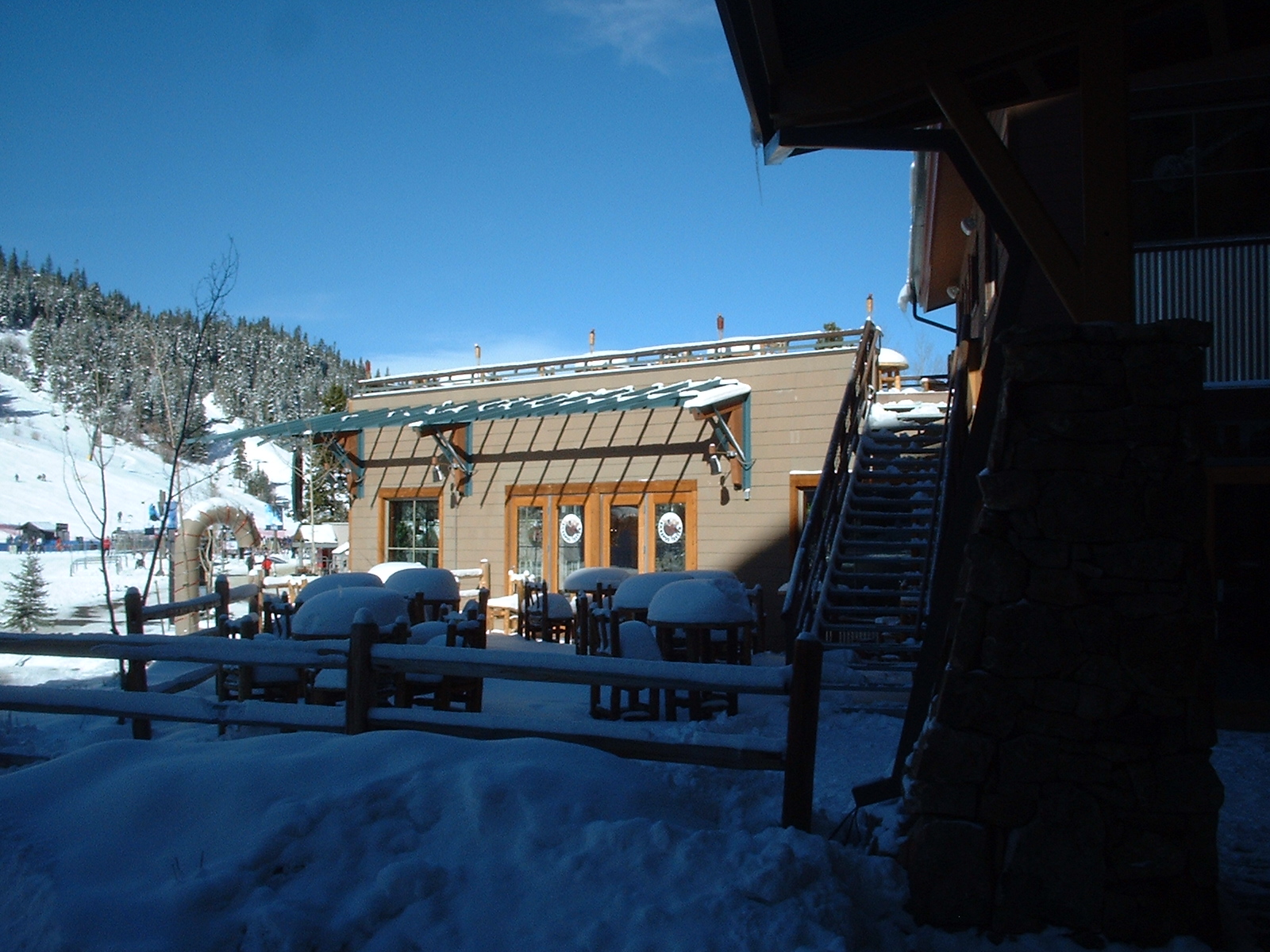 Patio at Kickapoo restaurant