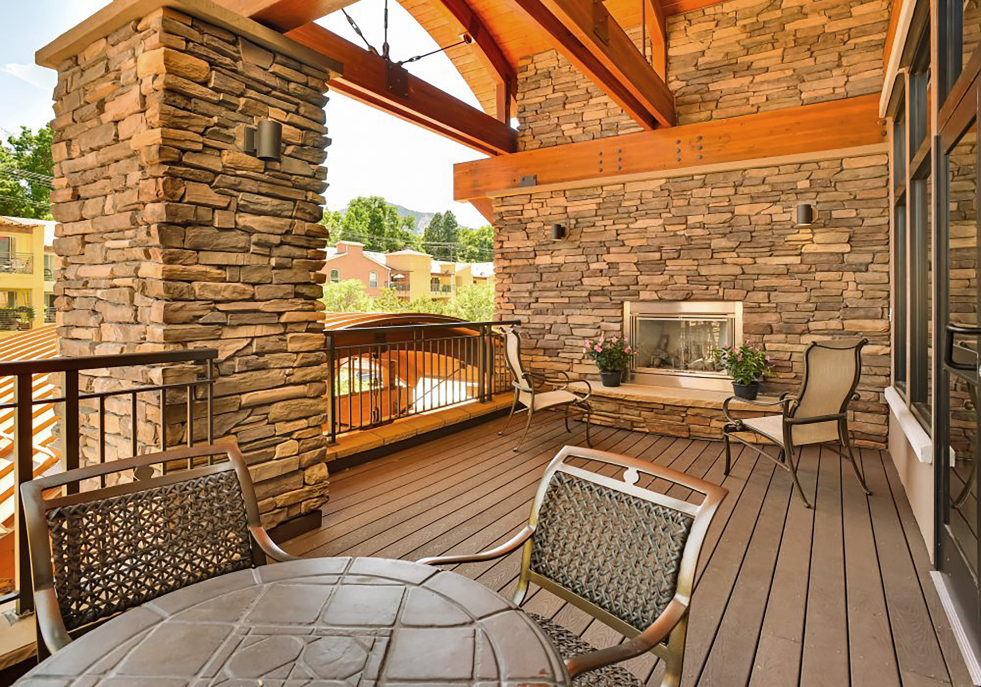 terrace seating at Carillon boulder