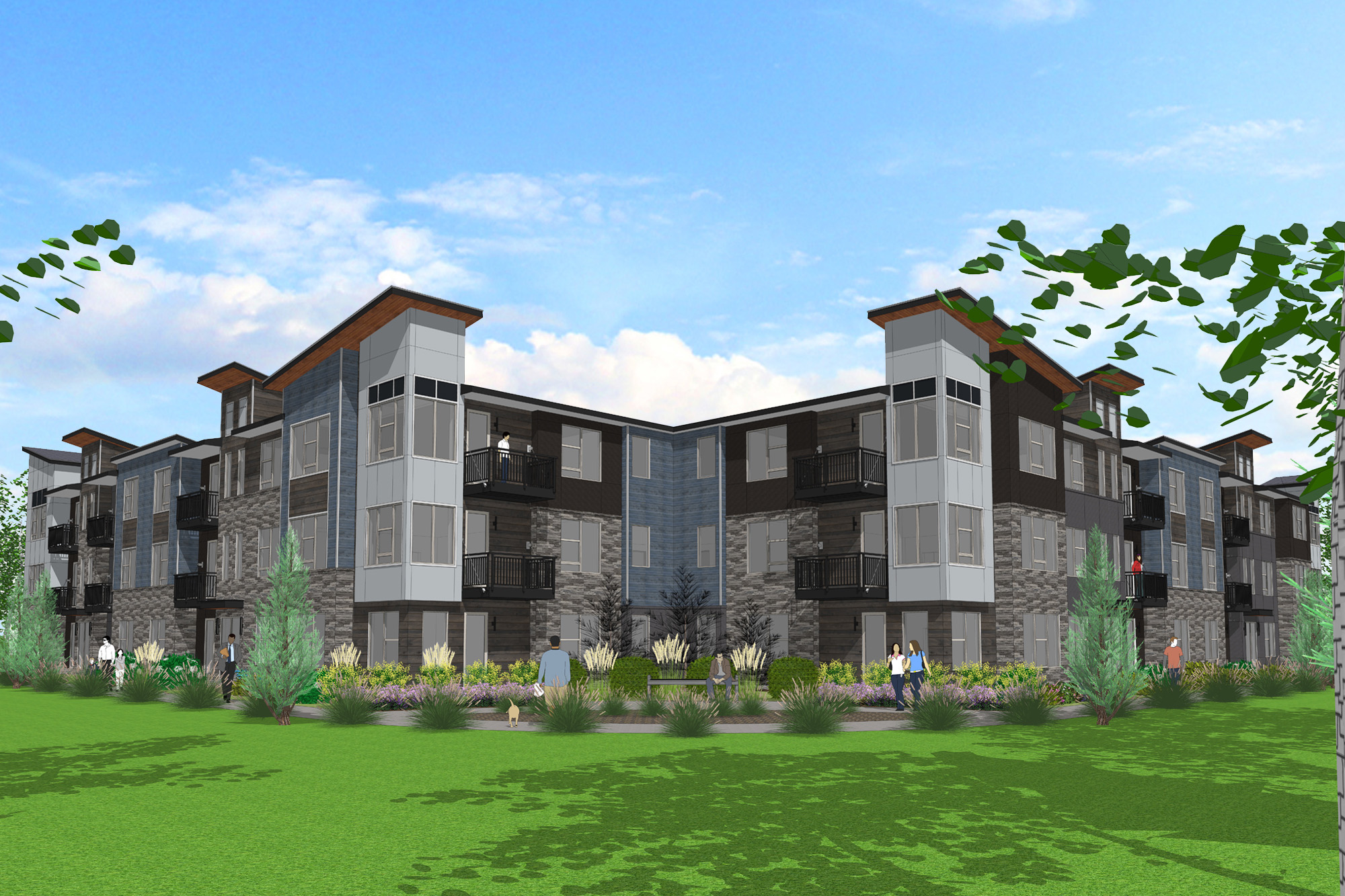 3 storey apartment building -1 rendering Vantage Point Phase 2